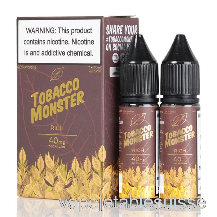 Vape Suisse Riche - Sels De Monstre De Tabac - 30ml 24mg